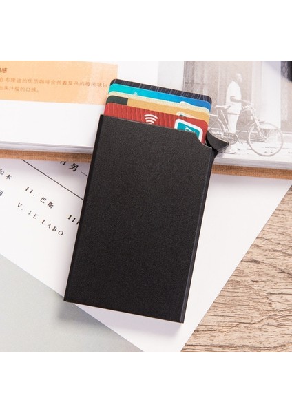 Basit Versiyon Siyah Cüzdan Kılıf Kimliği Kredi Bankası Kartı Sahibi (Yurt Dışından)