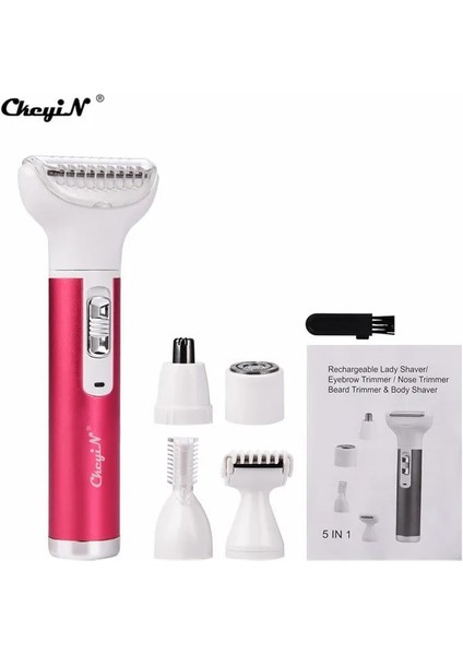 MT065R Ckeyin 5 In 1 Kadın Tıraş Makinesi Ağrısız Epilasyon Epilatör Tıraş Makinesi Yüz Sakal Kaş Burun Düzeltici Vücut Elektrikli Tıraş Makinesi 45 (Yurt Dışından)