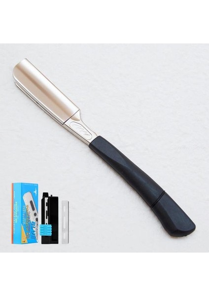 Şerit Jilet Seti 05 6 "gümüş Siyah Silika Jel Erkekler Kadınlar Için Düz Jilet Berber Tıraş Bıçağı Bahar Tasarım Sakal Yüz Koltukaltı Vücut Bıçaklı (Yurt Dışından)