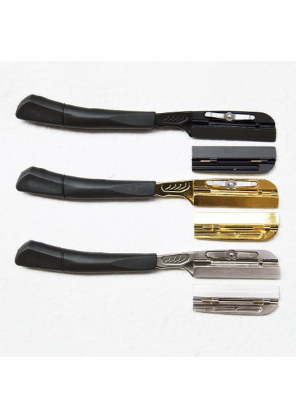 Şerit Jilet Seti 05 6 "gümüş Siyah Silika Jel Erkekler Kadınlar Için Düz Jilet Berber Tıraş Bıçağı Bahar Tasarım Sakal Yüz Koltukaltı Vücut Bıçaklı (Yurt Dışından) fırsatları