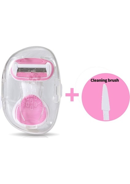 Pembe Mini Koltukaltı Bacak Yüz Saç Kadın Düzeltici Tıraş Makinesi Manuel Tıraş Kadın Jilet Düzelticiler 4 Katmanlı Bıçaklı Jilet Kadın Bikini (Yurt Dışından)