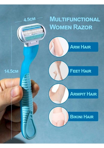 1 Kolu 8 Bıçak Kadın Güvenlik Jilet Bıçakları Bikini Rahat Saç Çıkarıcı 3 Katmanlı Paslanmaz Çelik Tıraş Bıçağı Tıraş Makinesi Yedek Kafa (Yurt Dışından) fırsatları