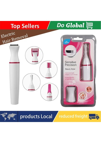 Beyaz 5 In 1 Elektrikli Epilasyon Tıraş Makinesi Kadın Mini Giyotin Jilet Bikini Kadın Yüz Kaş Koltukaltı Clipper Epilatör (Yurt Dışından) fiyatları