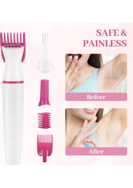 Beyaz 5 In 1 Elektrikli Epilasyon Tıraş Makinesi Kadın Mini Giyotin Jilet Bikini Kadın Yüz Kaş Koltukaltı Clipper Epilatör (Yurt Dışından) fırsatları