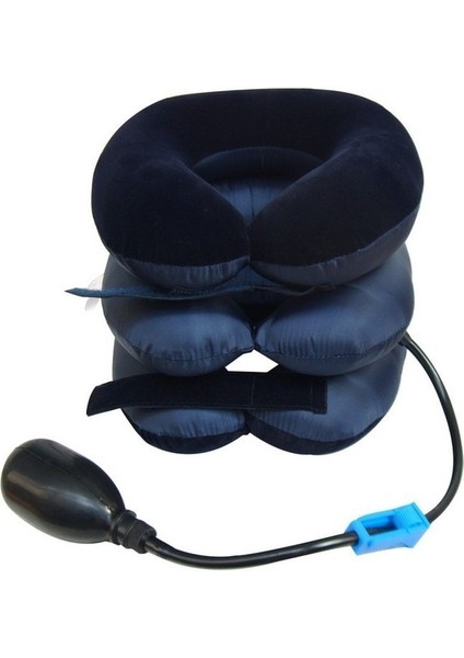 Mavi U Boyun Yastık Hava Şişme Yastık Servikal Brace Boyun Omuz Ağrısı Relax Destek Masaj Yastık Hava Yastığı Çekiş Yumuşak (Yurt Dışından)