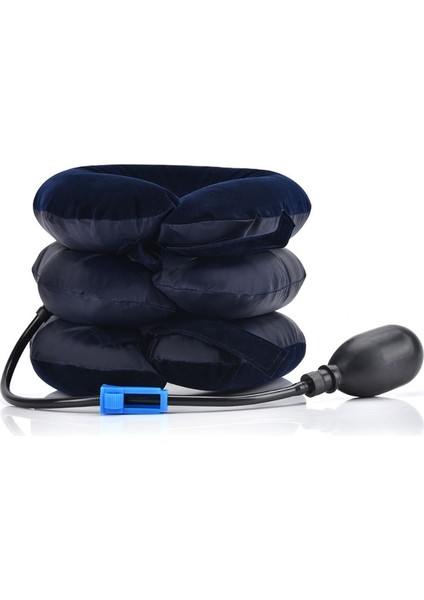 Mavi U Boyun Yastık Hava Şişme Yastık Servikal Brace Boyun Omuz Ağrısı Relax Destek Masaj Yastık Hava Yastığı Çekiş Yumuşak (Yurt Dışından) indirimleri