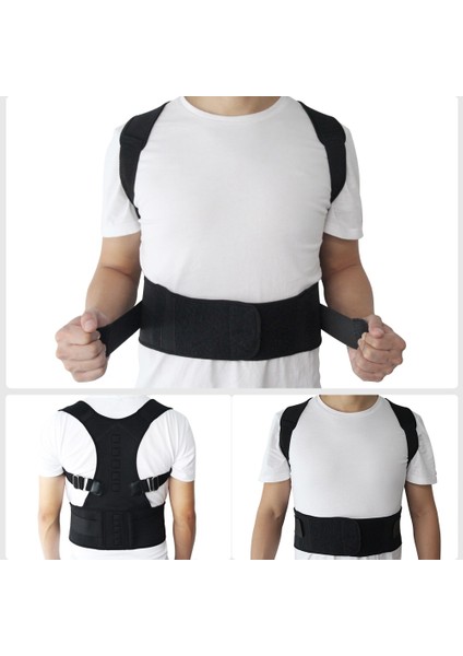 Siyah Xxl Yeni Manyetik Duruş Düzeltici Neopren Geri Korse Brace Düzleştirici Erkekler Kadınlar Için Omuz Geri Kemer Omurga Destek Kemeri (Yurt Dışından)
