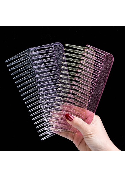 Beyaz 1 Parça Renkli Glitter Tarak Plastik Saç Tarak Şeffaf Ince Diş Payet Saç Tarak Kızlar Saç Şekillendirici Tarak Dolaşık Açıcı Hediye (Yurt Dışından) fiyatları