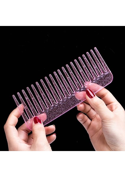 Beyaz 1 Parça Renkli Glitter Tarak Plastik Saç Tarak Şeffaf Ince Diş Payet Saç Tarak Kızlar Saç Şekillendirici Tarak Dolaşık Açıcı Hediye (Yurt Dışından) modelleri