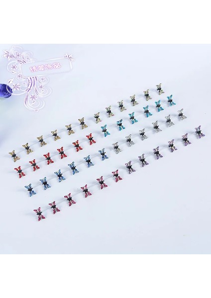 Altın 12 Adet/paket Kristal Rhinestone Kelebek Saç Pençe Tokalar Saç Aksesuarları Süsler Saç Klipleri Toka Çocuklar Için Kız (Yurt Dışından) fırsatları