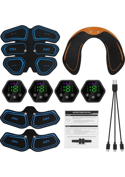 Turuncu 2 Ems Eğitmen Toner Karın Kas Stimülasyonu Elektrikli Karın Kas Stimülatörü Abs Fitness Ekipmanları Kol Bacak Sırt Masajı (Yurt Dışından) modelleri