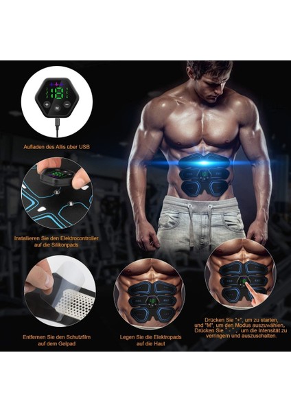 Turuncu 2 Ems Eğitmen Toner Karın Kas Stimülasyonu Elektrikli Karın Kas Stimülatörü Abs Fitness Ekipmanları Kol Bacak Sırt Masajı (Yurt Dışından) fırsatları