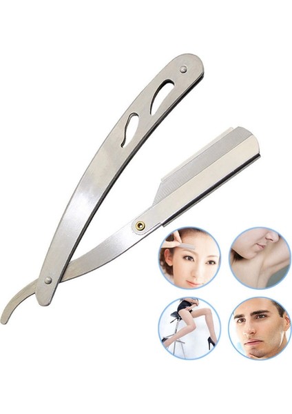 Beyaz Erkekler Tıraş Berber Aletleri Saç Jilet ve Bıçakları Antik Siyah Katlanır Tıraş Bıçağı Paslanmaz Çelik Düz Jilet Tutucu (Yurt Dışından) modelleri