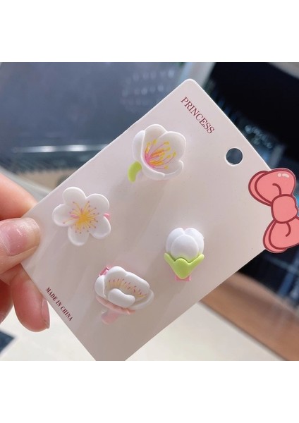 Stil 2 Şeftali Kiraz Çiçekleri Tokalar Klip Şapkalar Aksesuarları Karikatür Sakura Lale Tokası Kadın Kızlar Için Çiçek Saç Süsü (Yurt Dışından)