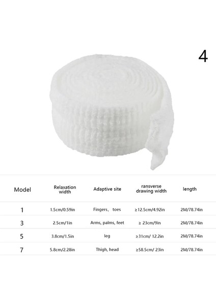 58MM 2m/rulo Gerilebilir Tıbbi Hemşirelik Acil Yardım Gazlı Bez Elastik Net Yara Pansuman Bandajı Kafa Dirsek Ayak Bileği Diz Yaralanmaları (Yurt Dışından)