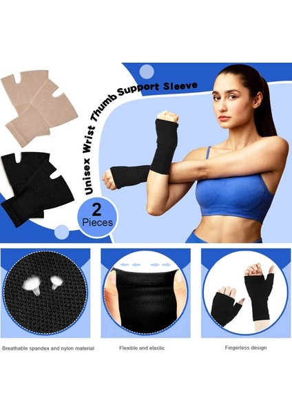 2 Adet Siyah A Xl 1/2 Adet Sıkıştırma Bilek Desteği Elastik Spor Bilek Başparmak Eldiven Eller Koruyucu Karpal Tünel Artrit Yorgunluk Yazma (Yurt Dışından) indirimleri