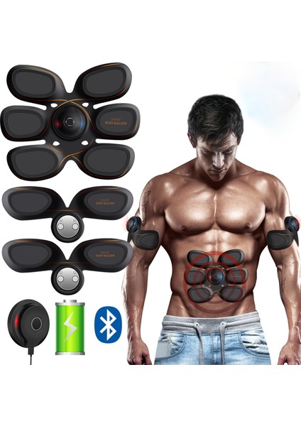 Hostx1 Ems Akıllı Fitness Karın Kas Stimülatörü Yeni Cep Telefonu Uygulama Kontrolü Ev Spor Salonu Ofis Fitness Ekipmanları (Yurt Dışından)