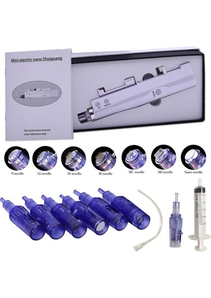20 Adet 12 Pin 20 Adet Dermapen Mikroiğne Kartuşları Iğneler Nano Şırınga Tüpü ile Hydra Mezoterapi Enjektör Tabancası Derma Kalemi Damga Araçları (Yurt Dışından)