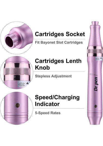 10 Adet 42PIN Kablosuz Dr Kalem Ultima M7 Mikro Profesyonel Derma Kalem Cilt Bakımı Güzellik Araçları Kalem Mezoterapi Otomatik Mikro 2 Adet 12PIN Iğneler ile (Yurt Dışından) fırsatları