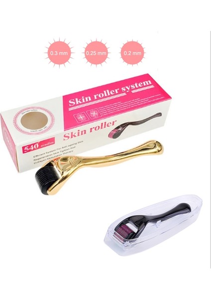 Siyah 0.25 mm 540 Iğneler Mikro Iğne Derma Rulo Tıbbi Terapi Cilt 0.2MM/0.25MM/0.3MM Iğne Uzunluğu Vücut Güzellik Bakım Aracı Altın Gümüş (Yurt Dışından) modelleri