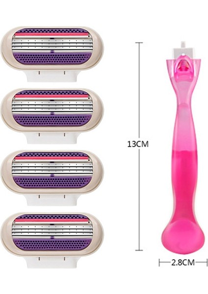 Tıraş Makinesi Pembe Manuel Tıraş Bıçağı Üç Katmanlı Bıçak Kullanımı Kolay Değiştirilebilir Bıçak Sapı Evrensel Taşınabilir Cilt Bakımı Epilasyon Cihazı (Yurt Dışından) modelleri