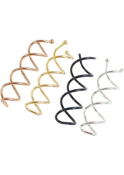 10 Adet-Şampanya 10 Adet Kadın Altın Gümüş Spiral Spin Vida Saç Tokaları Yüksek Cilalı Saç Tokalarım Saç Çörekler Gelin Saç Klipler 4 Renk Yapmak Için (Yurt Dışından)