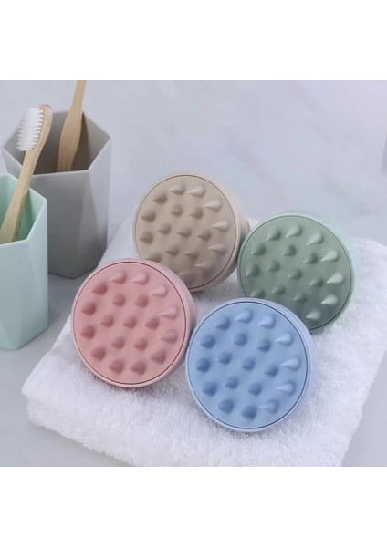 Pembe Stil 3 Kafa Saç Derisi Masaj Tarak Saç Yıkama Silikon Şampuan Fırçası Vücut Masaj Fırçası Banyo Duş Fırçası Salon Kuaförlük Aracı (Yurt Dışından)