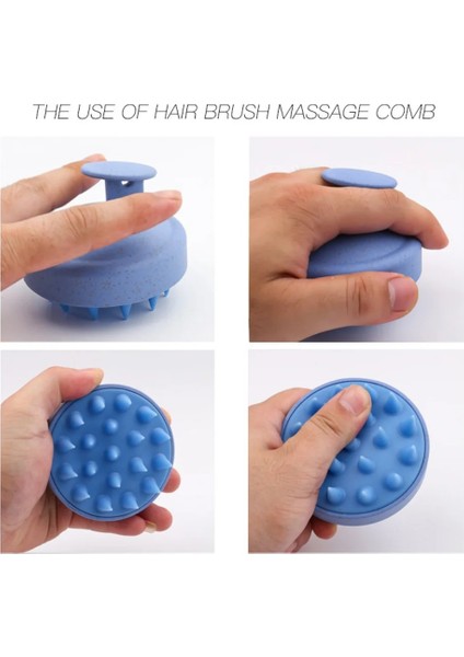 Pembe Stil 3 Kafa Saç Derisi Masaj Tarak Saç Yıkama Silikon Şampuan Fırçası Vücut Masaj Fırçası Banyo Duş Fırçası Salon Kuaförlük Aracı (Yurt Dışından)