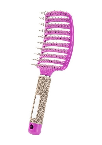 N Sihirli Demelant Fırça Kıl Naylon Saç Popbrush Çözücü Fırça Saç Derisi Masaj Tarak Saç Fırçası Pop Fırça Kuaförlük Şekillendirici Aracı (Yurt Dışından)