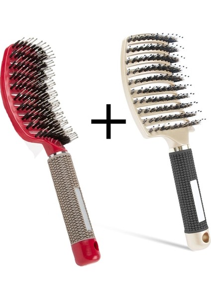 Ben 2 Adet/paket Sihirli Demelant Fırça Kıl Naylon Saç Popbrush Çözücü Fırça Saç Derisi Masaj Tarak Saç Bakımı Için Profesyonel Saç Tarağı (Yurt Dışından)