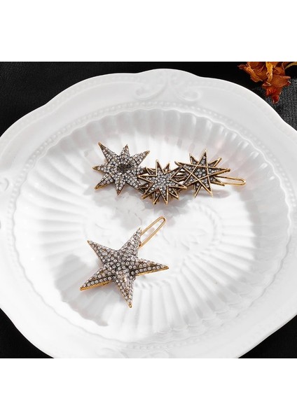 1 Takım Yıldız Taklidi Düğün Gelin Tokaları Kadınlar Için Bling Barrette Kristal Saç Klipleri Kadın Bling Barrette Saç Takı (Yurt Dışından) modelleri