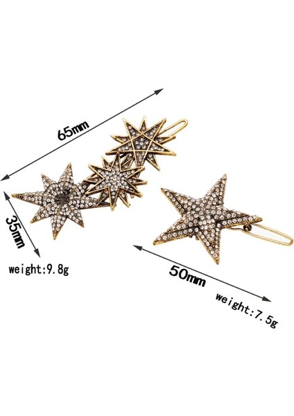 1 Takım Yıldız Taklidi Düğün Gelin Tokaları Kadınlar Için Bling Barrette Kristal Saç Klipleri Kadın Bling Barrette Saç Takı (Yurt Dışından) fırsatları