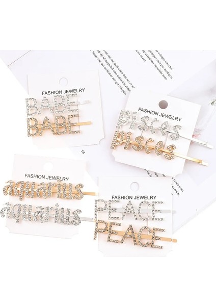 Patron (Altın) Rhinestone Mektup Hairgrips Metal Kelime Klip Altın Gümüş Saç Aksesuarları Kristaller Tokalar Alfabe Ingilizce Elmas Bobby Pin (Yurt Dışından) indirimleri