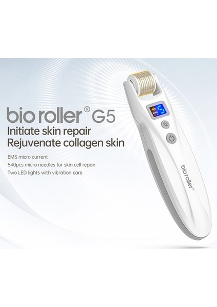 Silindir Kafası 1 Adet Kırmızı Işık Derma Rulo Bio Rulo G5 540 Titanyum Iğneler Mikro Iğneleme Dermaroller Ems Titreşim Cilt Kaldırma Güzellik Makinesi (Yurt Dışından)