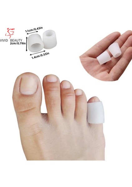 1.8x1.2 cm 2 Adet Beyaz 2/4/6 Adet Silikon Jel Küçük Ayak Tüpü Mısır Kabarcıklar Düzeltici Pinkie Koruyucu Jel Bunyon Ayak Parmak Koruma Jel Kol (Yurt Dışından) fırsatları