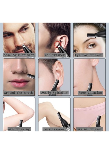 KM6661 Keimei 4in1 Şarj Edilebilir Epilatör Kadın/erkek Bakım Seti Elektrikli Kaş Yüz Tıraş Makinesi Saç Düzeltici Burun ve Kulak Düzeltici (Yurt Dışından) modelleri