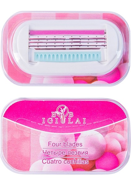 Pembe 8 Adet/güvenlik Kadın Jilet Bayanlar Vücut Epilatör Yüksek Kaliteli Bikini Epilasyon Bıçakları Uyumlu Venüs Tıraş Makinesi (Yurt Dışından)