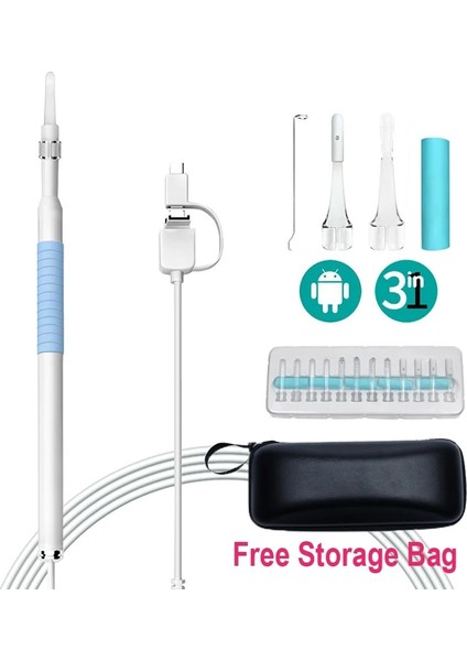 1.3 Milyon Piksel Mavi USB Hd Görsel Kulak Kiri Temizleme Endoskop Kaşık 5.5mm Mini Borescope Android Pc Kulak Kiri Toplama Aracı Sağlık Otoskop Kamera (Yurt Dışından) fiyatları