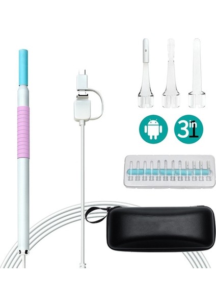 Pembe USB Hd Görsel Kulak Kiri Temizleme Endoskop Otoskop Kaşık Kamera Borescope Android Pc Tablet Kulak Kirini Temizleme Seçimi Kulak Temizleyici Aracı (Yurt Dışından)