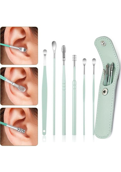 Oppbag 6 Adet/takım Kulak Kiri Toplayıcı Paslanmaz Çelik Kulak Tıkacı Balmumu Sökücü Piercing Kiti Kulak Kirini Küret Kaşık Bakımı Kulak Temizleme Aracı Kulak Temizleyici (Yurt Dışından) modelleri