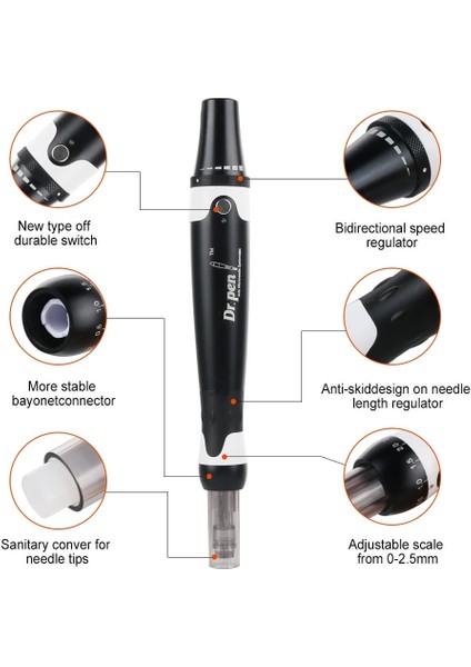 Nano W X10PCS Dr. Pen A7 Profesyonel Mikroiğne Kalemi 12 Adet Kartuşlu Derma Rolling Mikro Iğne Terapi Sistemi Cilt Bakımı Güzellik Aracı (Yurt Dışından) indirimleri