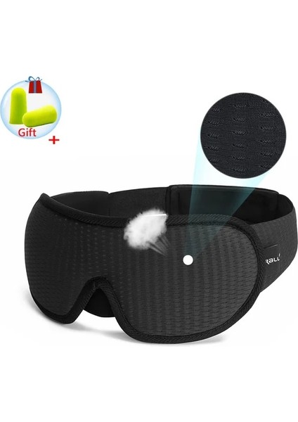 Siyah 3D Uyku Maskesi (Yurt Dışından)