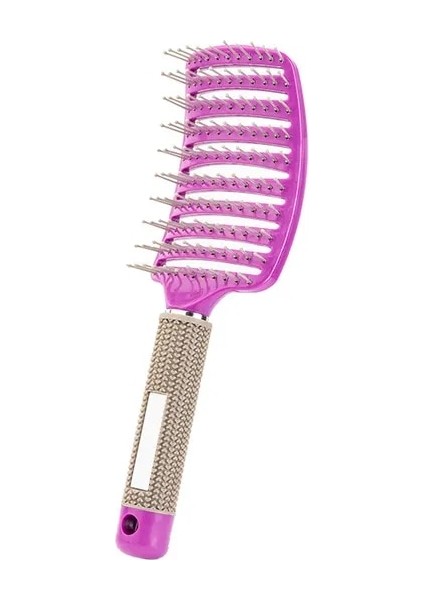 Mor Tüysüz Saç Fırçası Saç Derisi Masaj Tarak Saç Fırçası Kıl ve Naylon Kadın Islak Kıvırcık Detangle Saç Fırçası Salon Kuaförlük Şekillendirici Araçları (Yurt Dışından)