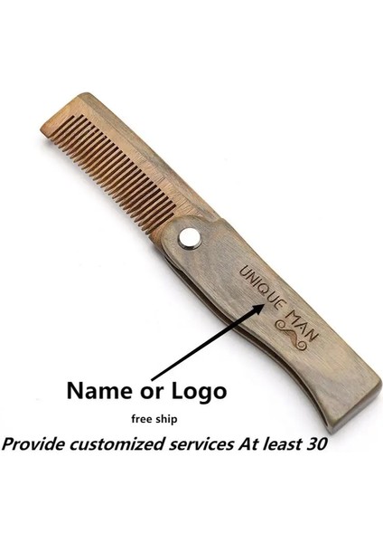 Blackwood Ahşap Saç Tarak Doğal Sandal Ağacı Tarak Sakal Katlama Cep Tarak Saç Fırçası Sakal ve Bıyık Fırçası Erkekler Için Peine Para Barba (Yurt Dışından)