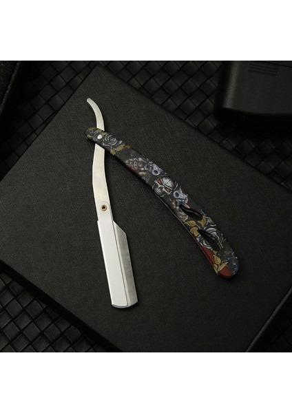 Kafatası--No.3 Erkek Paslanmaz Çelik Jilet Katlanır Tıraş Makinesi Tutucu Berber Dükkanı Ev Sakal Şekillendirici Aracı Kuaförlük Kaş Düzeltici Y0620 (Yurt Dışından)
