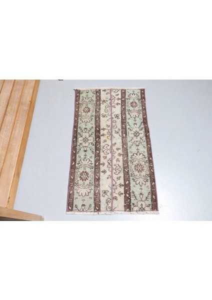 Eskitme Halı Türk Halısı Halı 59X101 Cm Yeşil Halı Kabilesı Araba Paspası Halı 9076