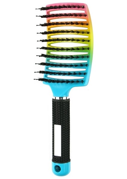 Renk Anti Klit Saç Fırçası Kadın Kadın Saç Derisi Masaj Tarak Kıl ve Naylon Saç Fırçası Salon Için Islak Kıvırcık Detangle Saç Fırçası (Yurt Dışından)