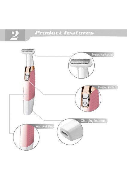 Hiçbir Kutu Kadın Epilatör Elektrikli Kadın Yüz Saç Çıkarıcı Bayan Tıraş Makinesi Bikini Giyotin Vücut Tüy Dökücü Bacak Şarj Edilebilir Epilasyon (Yurt Dışından) fırsatları