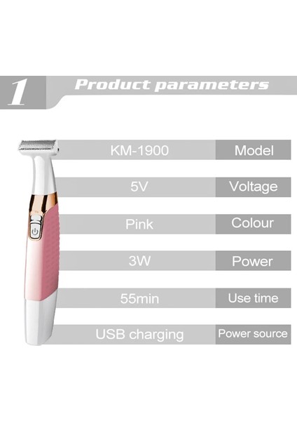 Hiçbir Kutu Kadın Epilatör Elektrikli Kadın Yüz Saç Çıkarıcı Bayan Tıraş Makinesi Bikini Giyotin Vücut Tüy Dökücü Bacak Şarj Edilebilir Epilasyon (Yurt Dışından) indirimleri