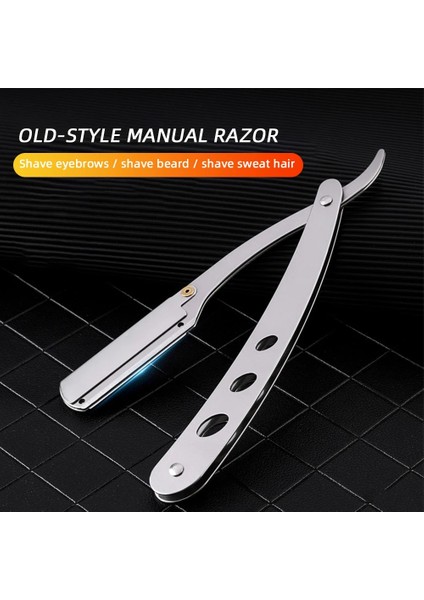 Şerit 4 Renk Metal Manuel Jilet Berber Profesyonel Düz Kenar Erkek Jilet Değiştirilebilir Bıçaklı Jilet Katlanır Jilet Aracı (Yurt Dışından) modelleri